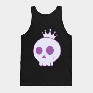 cartoon skull with crown Tank Top